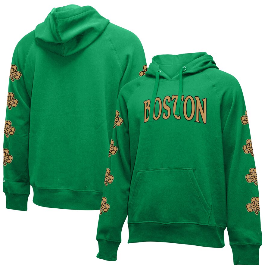 NBA Boston Celtics New Era 201920 City Edition Pullover Hoodie Kelly Green->detroit pistons->NBA Jersey